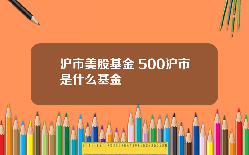 沪市美股基金 500沪市是什么基金